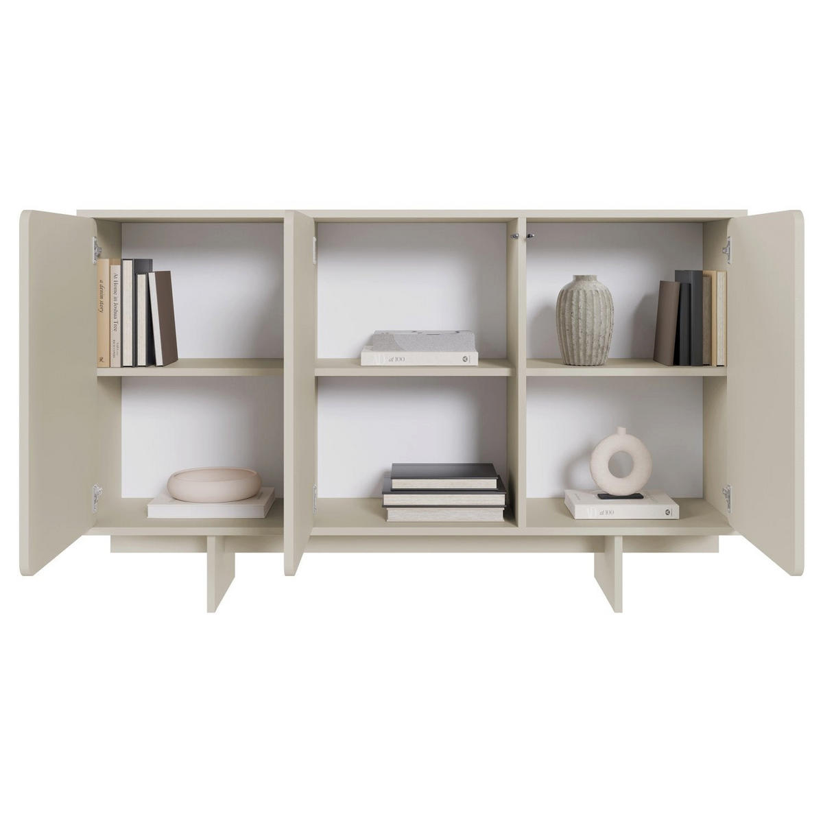 SIDEBOARD Wuwu Greige 150 cm - Taupe, Holzwerkstoff (150.4/88/35cm) - Selsey
