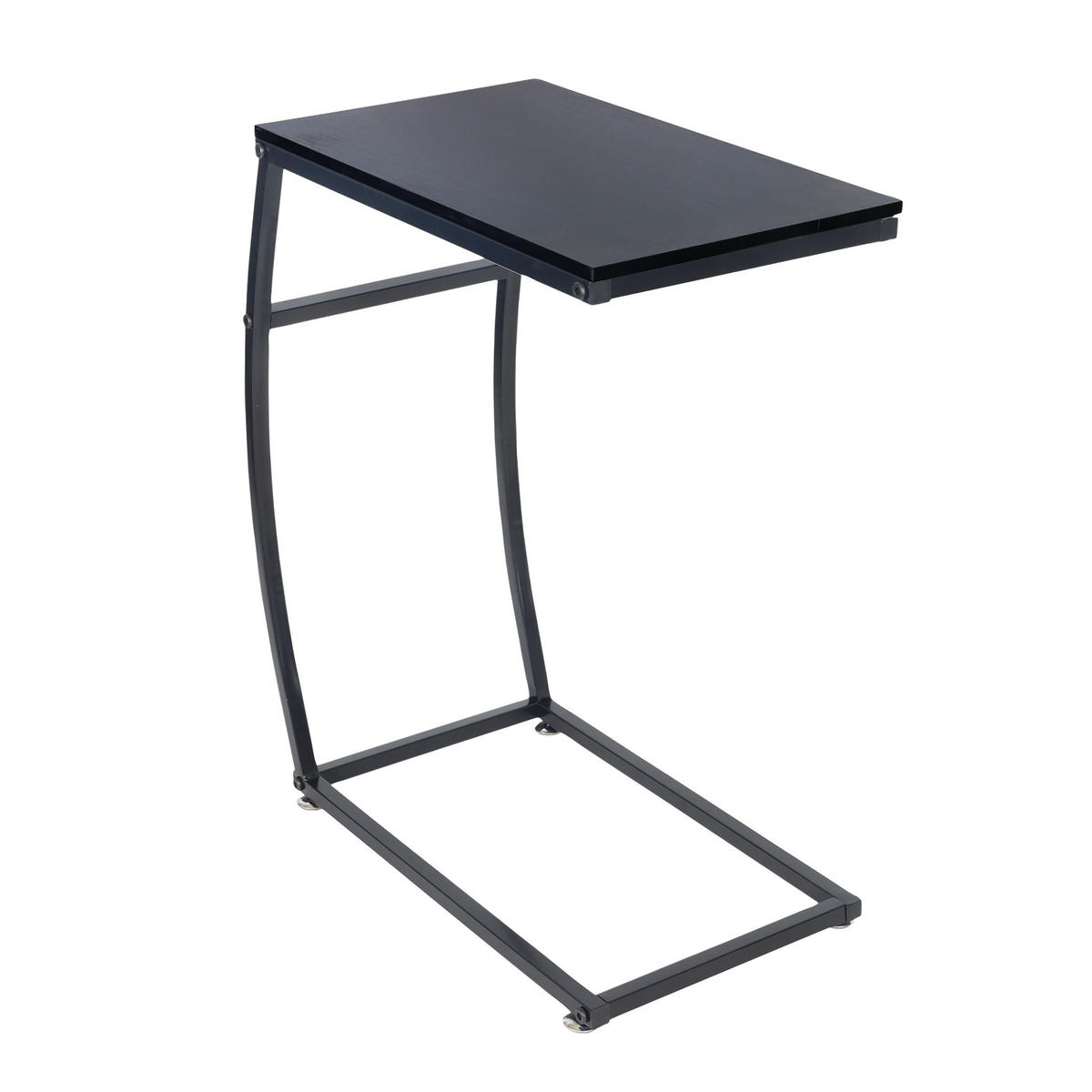 BEISTELLTISCH - Schwarz, Holzwerkstoff/Metall (25/47.5/58.5cm) - Relaxdays