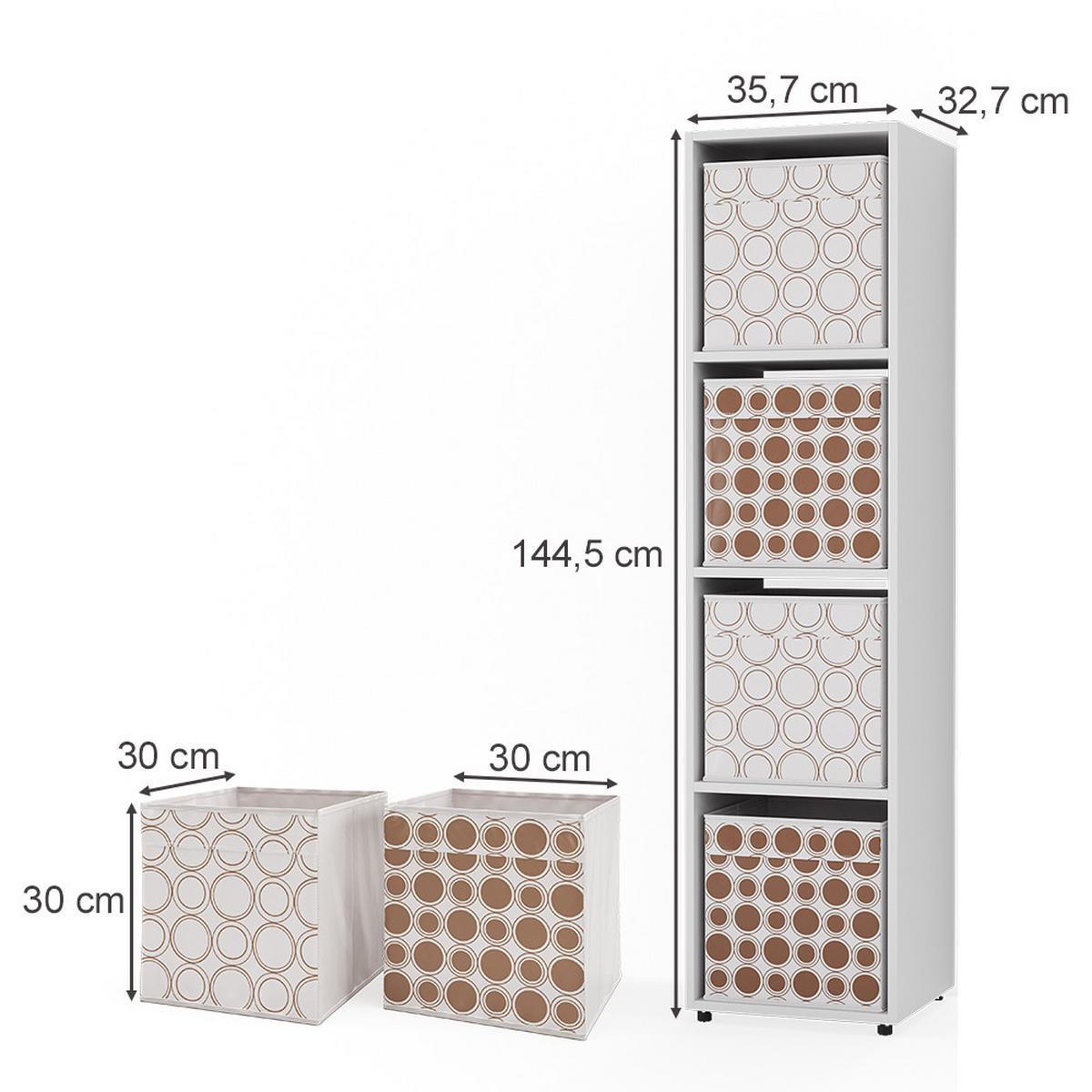 DĚLICÍ STĚNA Ludus Bílá - bílá, kompozitní dřevo (142.5/36.2/33cm) - Vicco