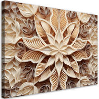 WANDBILD wohnzimmerbild blumen 3d - Beige, Textil (60/40cm) - Feeby