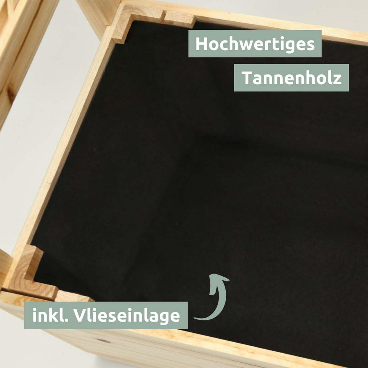 PFLANZKASTEN mit Rankgittern & Dach - Tannenholz - 128 x 44 x 103cm - Naturfarben, Holz (128/103/44cm) - holz4home