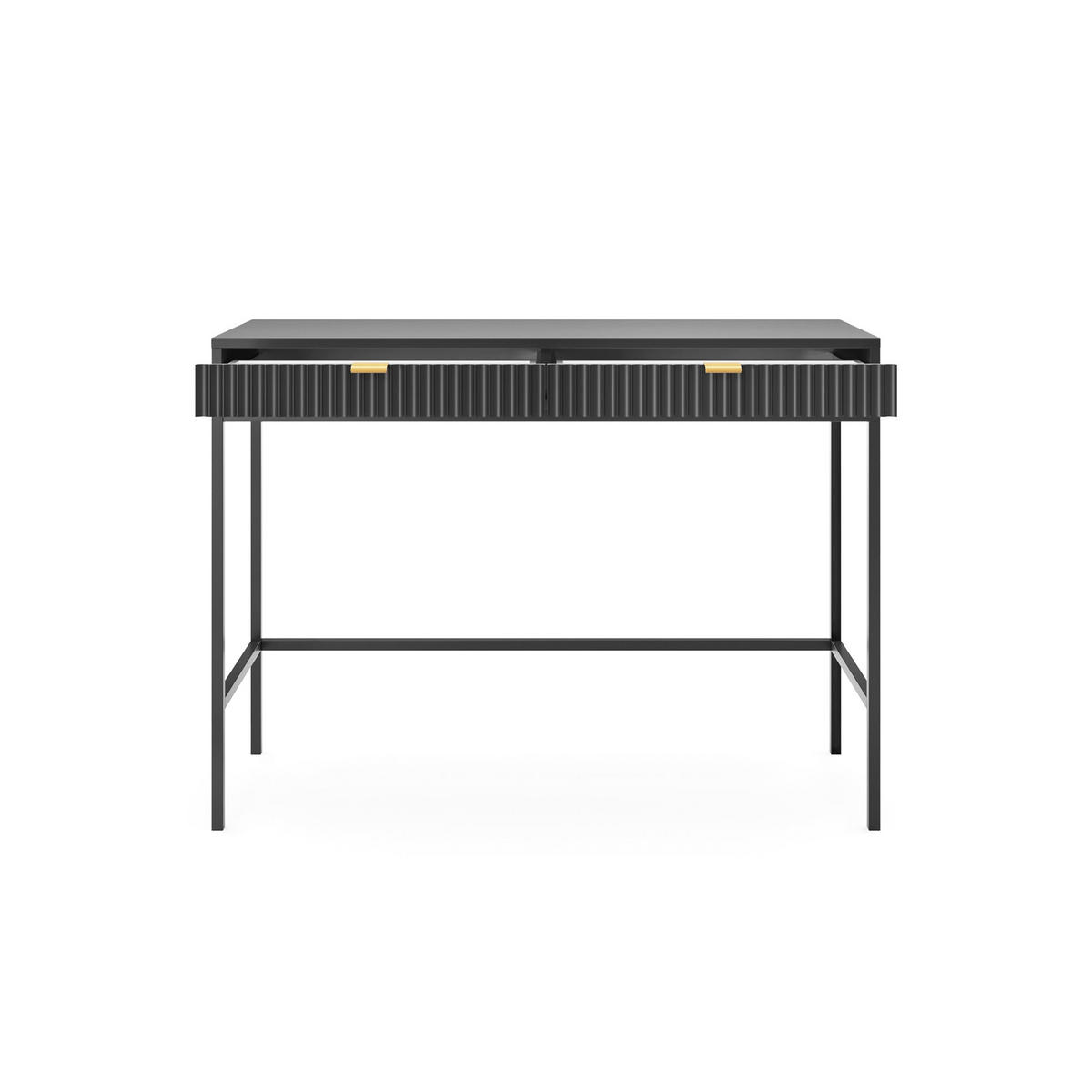 KONSOLENTISCH Vellore Schwarz 104 cm - Goldfarben/Schwarz, Holzwerkstoff/Metall (50/104/77cm) - Selsey