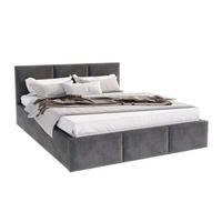 POLSTERBETT Amber Graphit - Birkefarben/Graphitfarben, Holzwerkstoff (180/200cm) - FDM