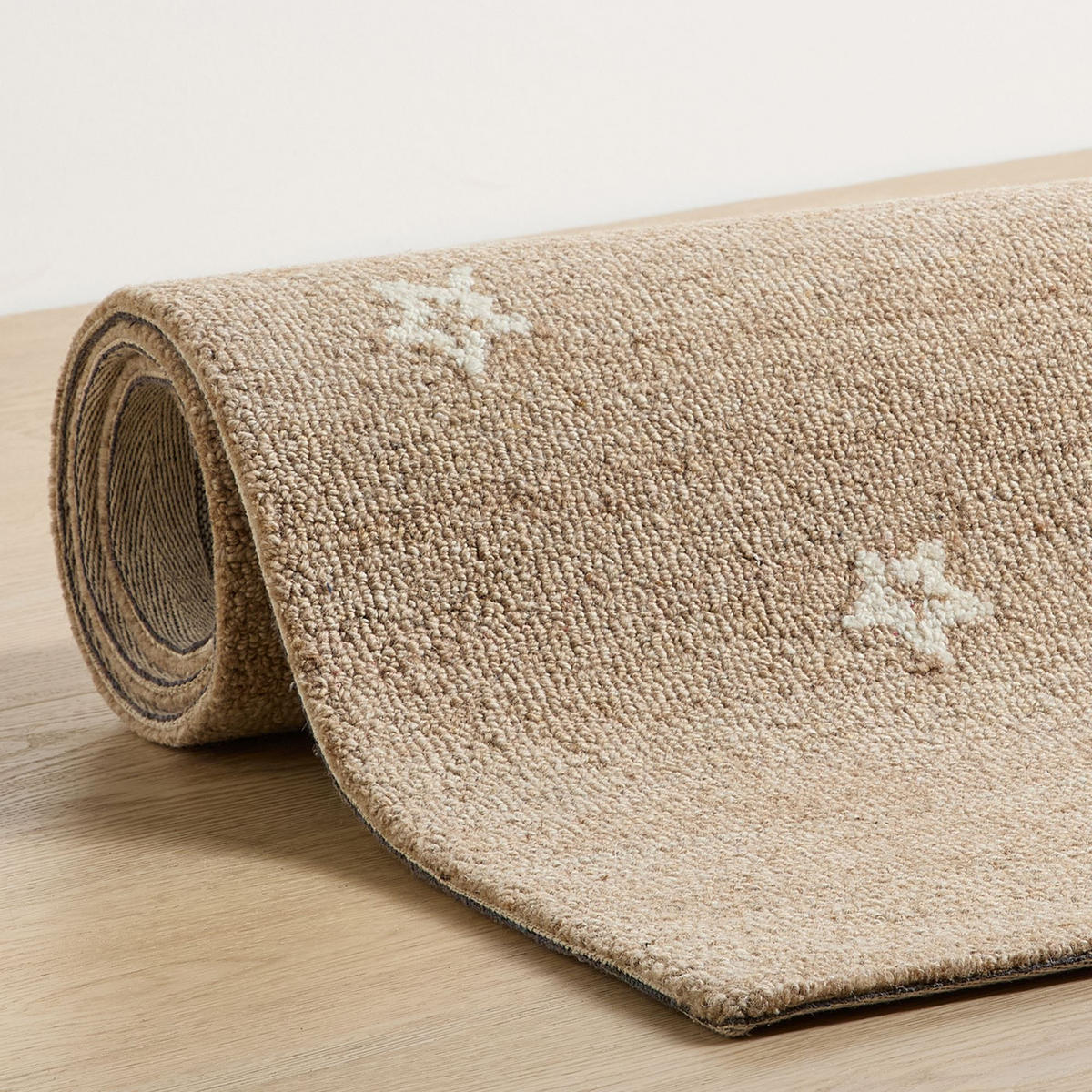 HANDTUFTTEPPICH Natur Kids - Kindeteppich mit Nachthimmeldesign 80 x 150 cm - Sandfarben, Textil (80/150cm) - Natur Pur