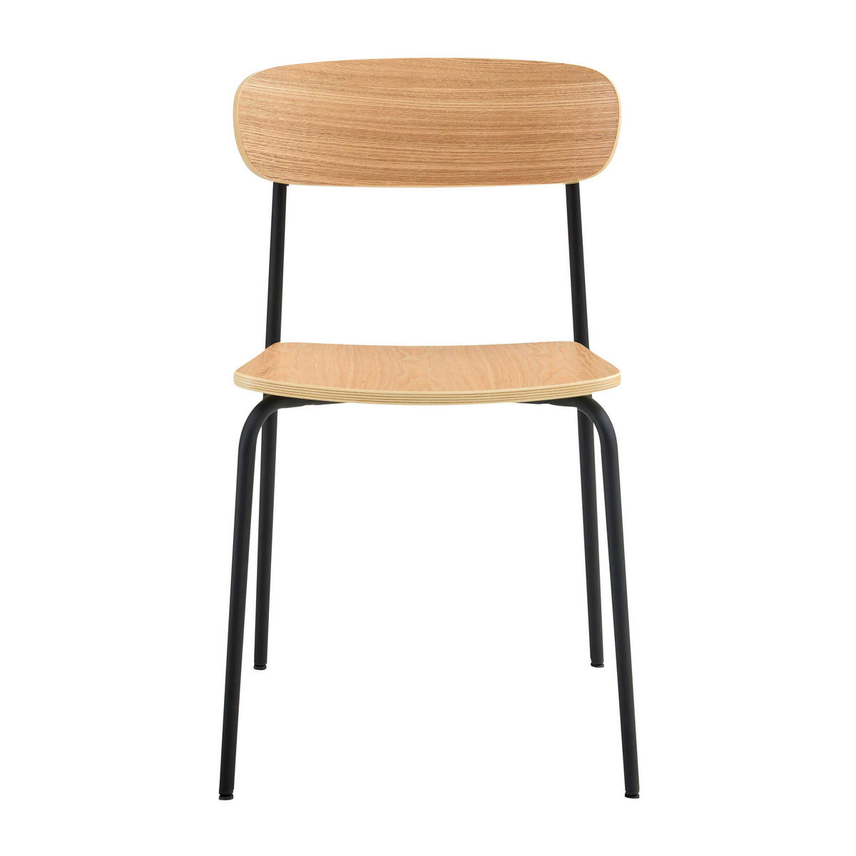 STÜHLE 2-tlg., Schwarz - Schwarz, Metall (46/78/52cm) - Oviala