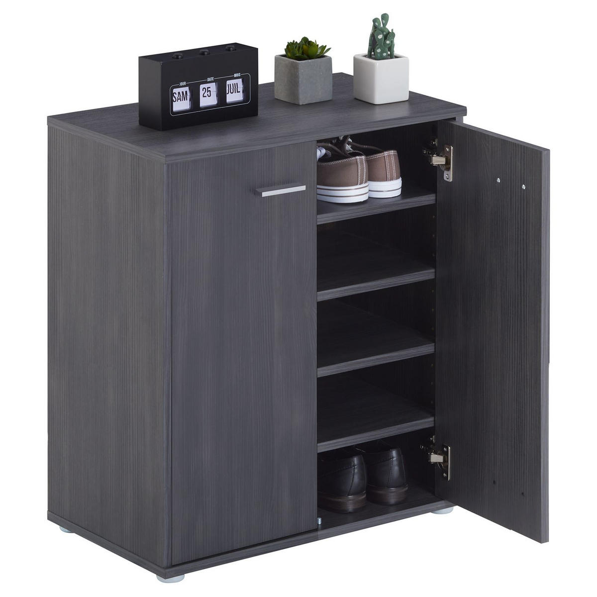 SCHUHSCHRANK LENNIS - Eschefarben, Holzwerkstoff (60/70/35cm) - CARO-Möbel