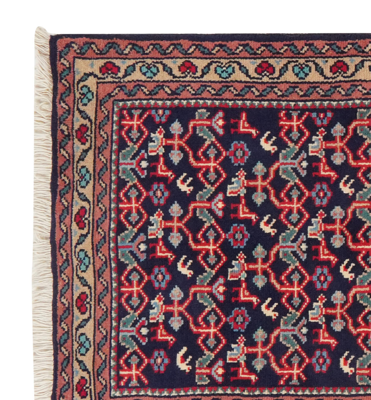TEPPICH Assadabad Blau 236/72 cm Schurwolle - Blau, Textil (72/236cm) - Looma