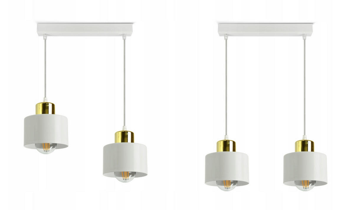 PENDELLEUCHTE Roller - Goldfarben/Weiß, Metall (12/32/70cm) - kiki design