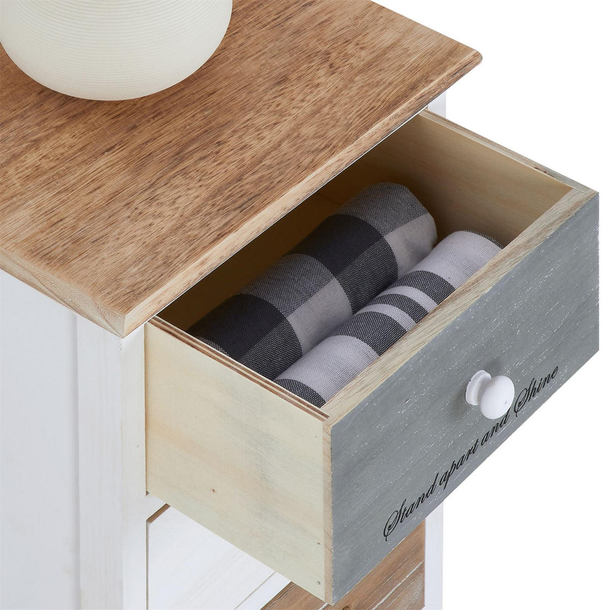 KOMMODE SALVA - Weiß, Holz (29/77/27cm) - CARO-Möbel