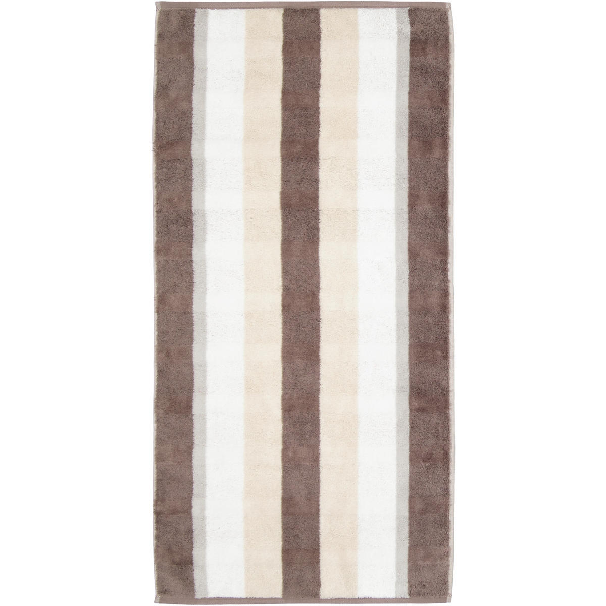HANDTUCH NOBLESSE STRIPE 1087 WALNUSS - 30 - Braun, Textil (50/100cm) - Cawoe