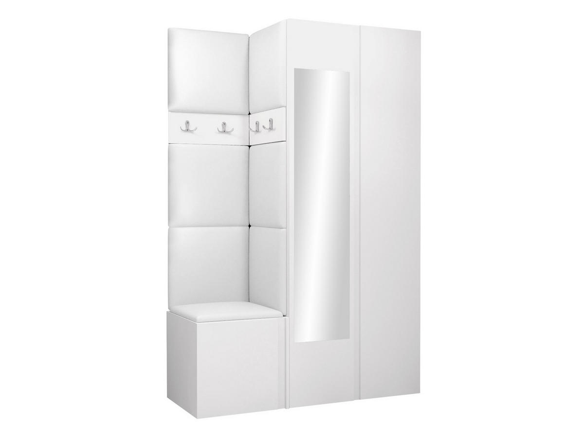 GARDEROBEN-SET Orion XXVI - Weiß, Holzwerkstoff/Kunststoff (116/186/46cm) - MIRJAN24