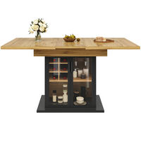 AUSZIEHTISCH Schwarz 110-140/80/76 cm - Schwarz, Holz (80/110/76cm) - PANGIVO