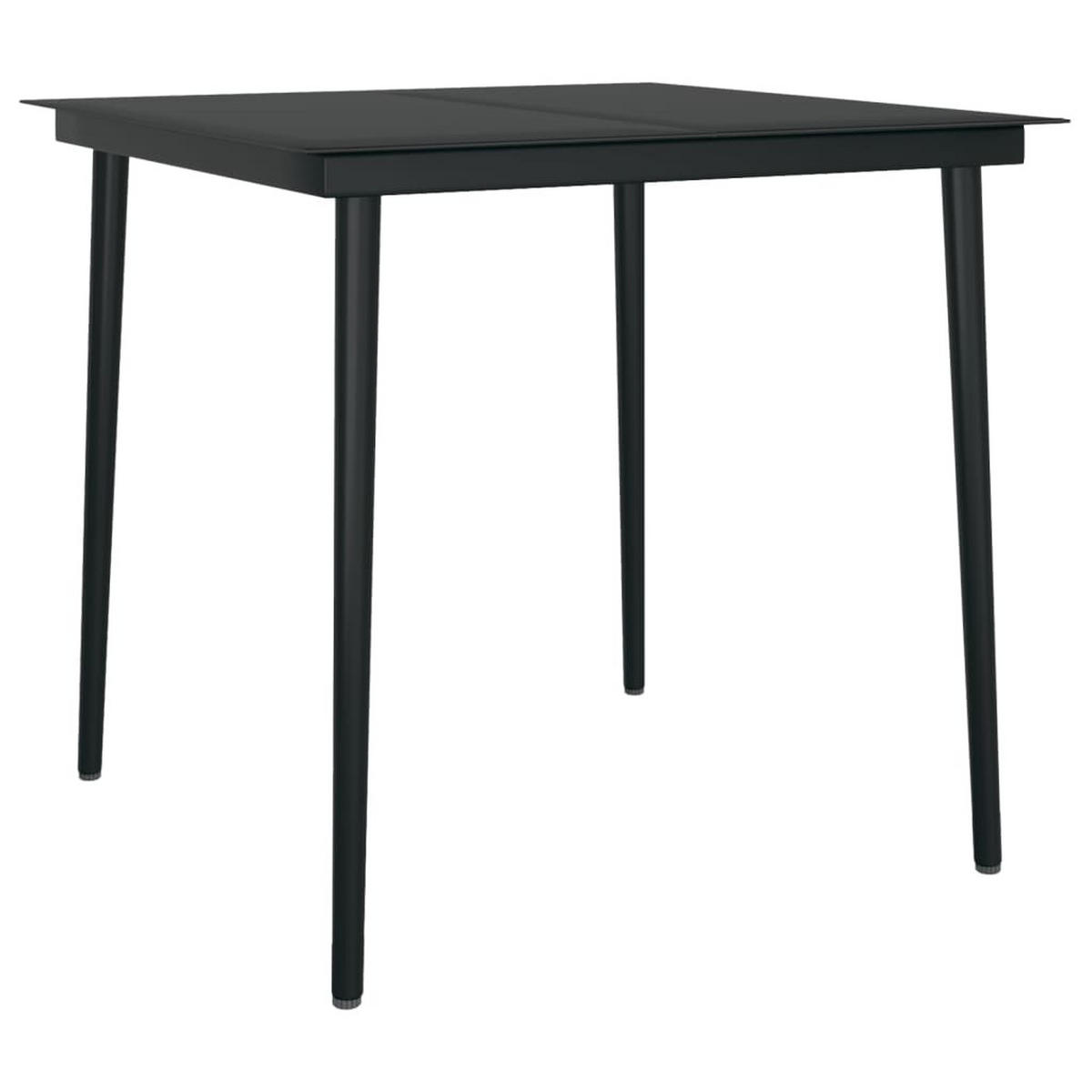 GARTENTISCH Tischwald 80/74/80 cm - Schwarz, Naturmaterialien (80/80/74cm) - ZMH