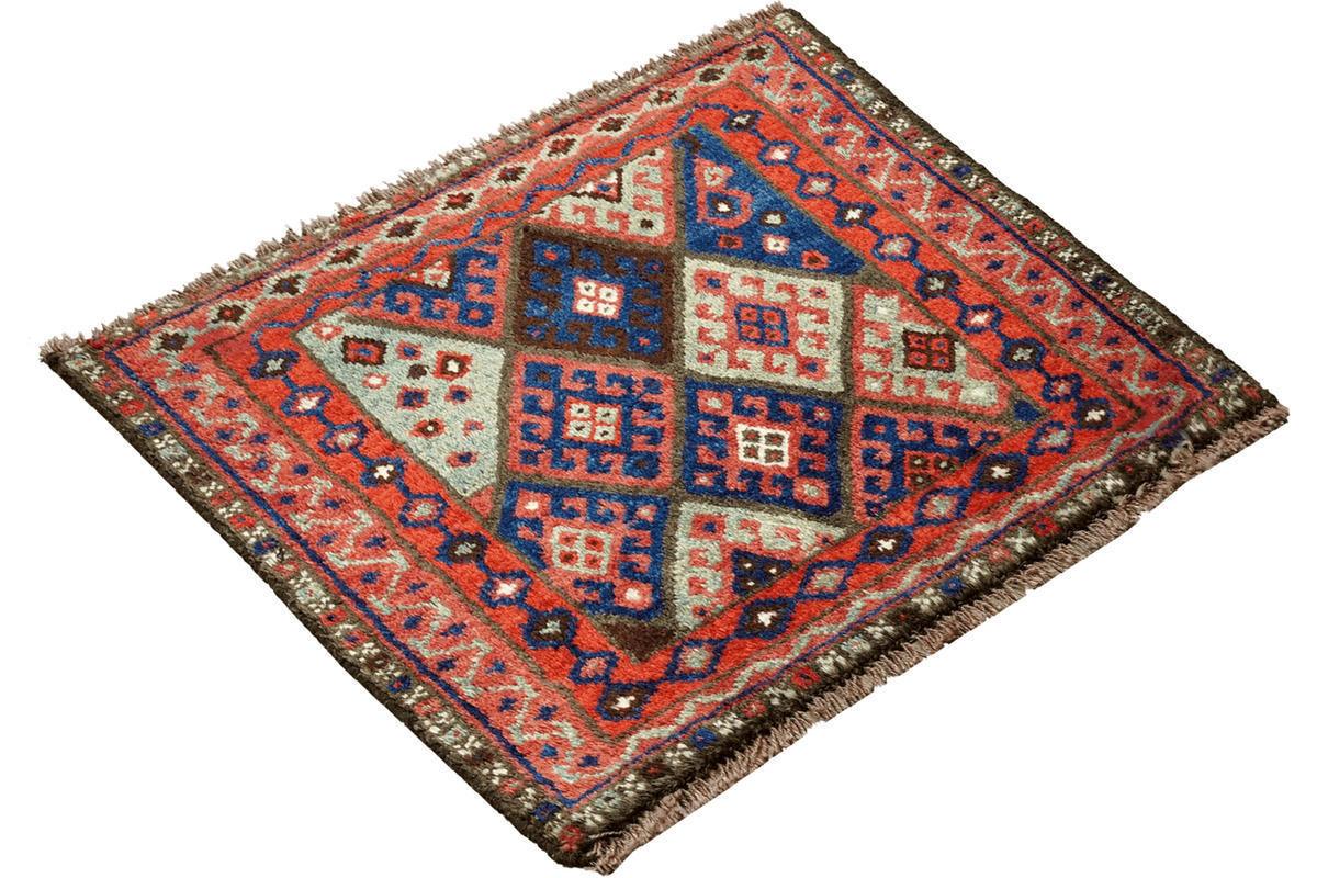 ORIENTTEPPICH handgeknüpft Gashgai Bunt 66/62 cm Schurwolle - Multicolor, Textil (62/66cm) - Looma