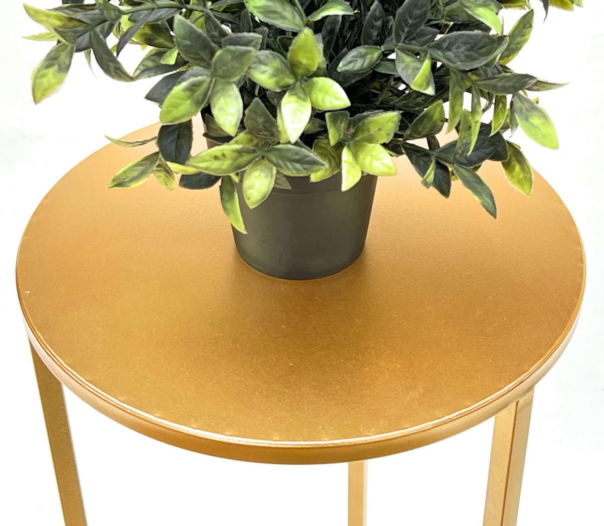 BLUMENHOCKER Metall Gold Rund 70 cm - Goldfarben, Metall (30/70/30cm) - DanDiBo