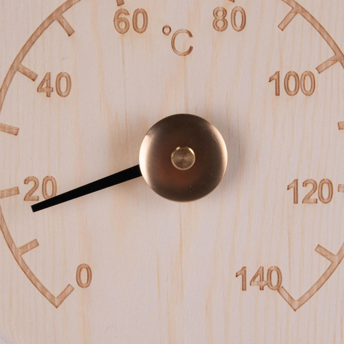 SAUNATHERMOMETER Kiefernholz - Beige, Holz (13.5/13/2cm)