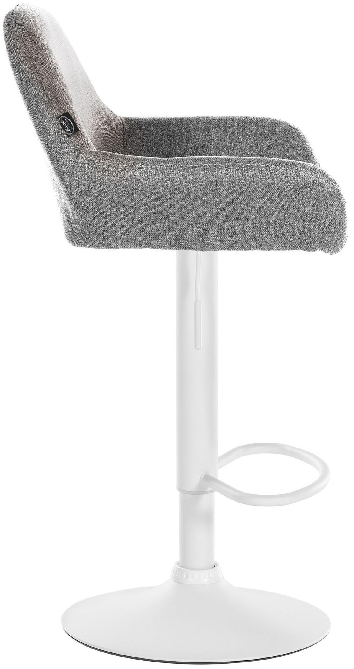 BARHOCKER Braga Stoff 89-109x51x52 cm grau - Grau, Textil (51/89/52cm) - furnicato