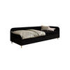 BOXBETT MIKO 80x200 mit Matratze H3, Bonell und Topper RIVIERA 100+LINCOLN 100 - Schwarz, Textil (80/200cm) - Bedante