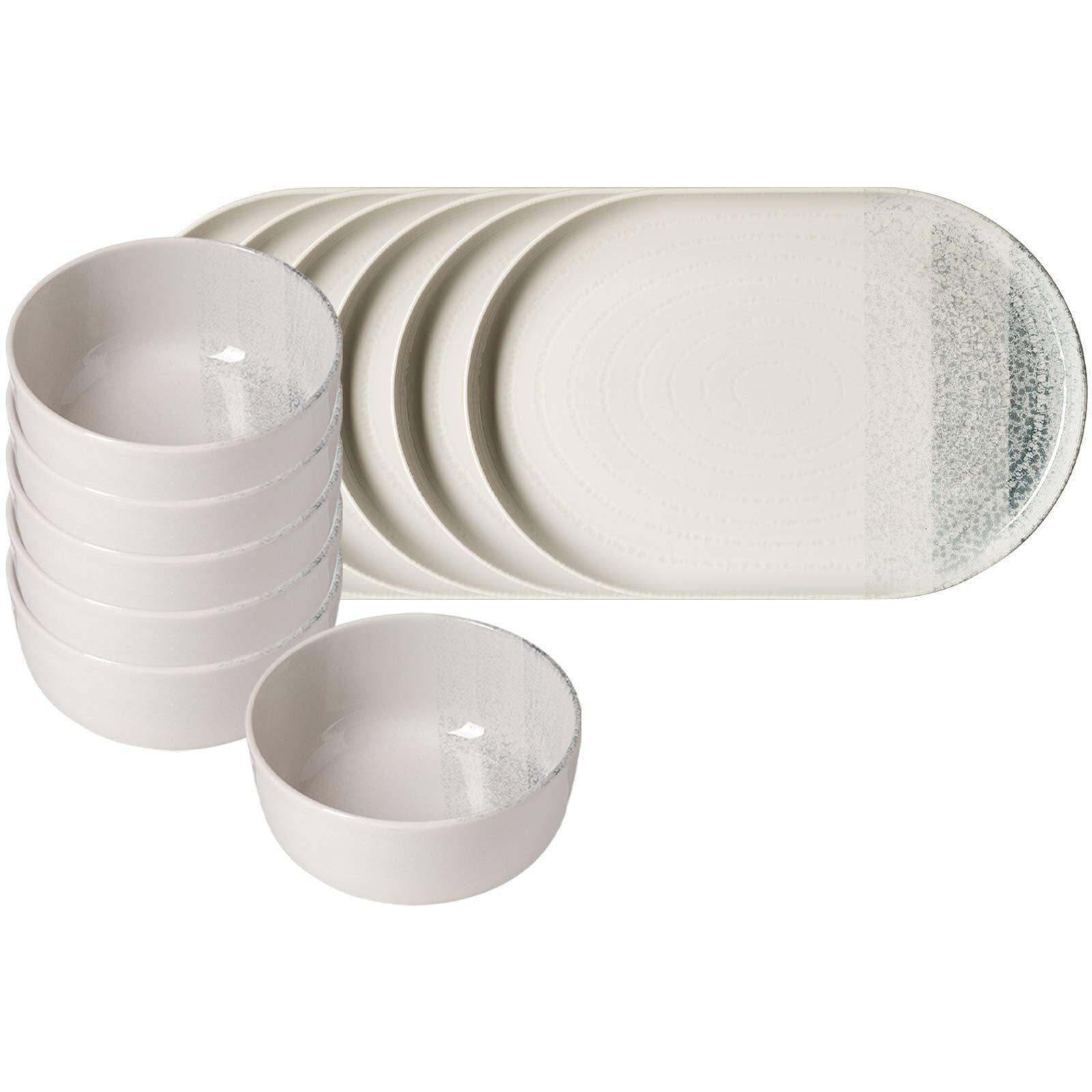 BRUNCH-SET Trio Grau 12er Set - Grau, Keramik (2/2/2cm) - Ritzenhoff Breker