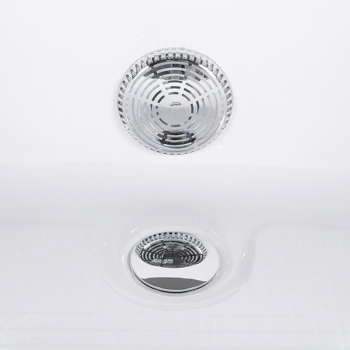 WHIRLPOOL BADEWANNE mit LED 155x214x60 cm weiß Martinica - Weiß, Kunststoff (155/60/214cm) - Beliani