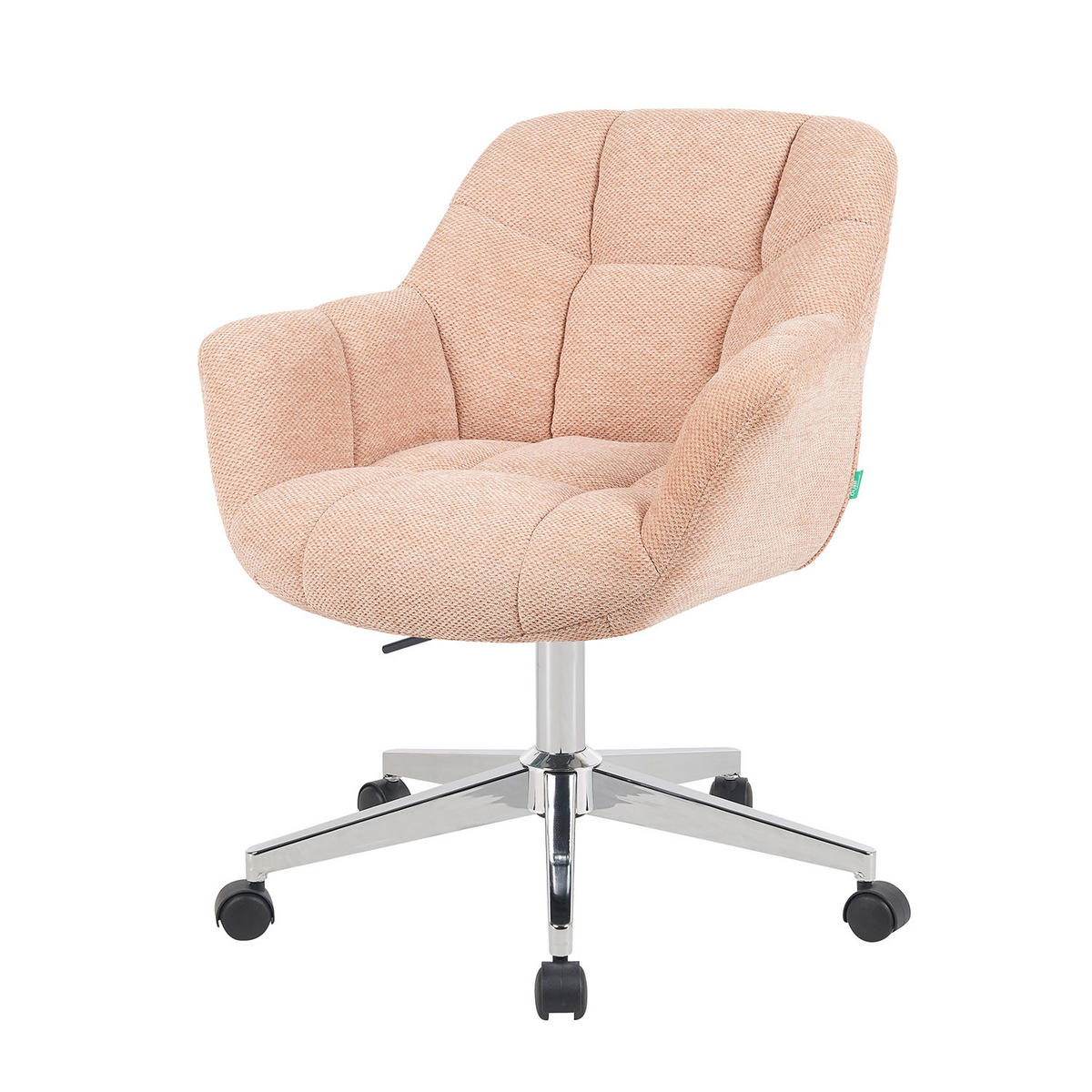 BÜROSTUHL Mika-Nio - Chromfarben/Rosa, Textil/Metall (65/78/66cm) - DUBI Möbel