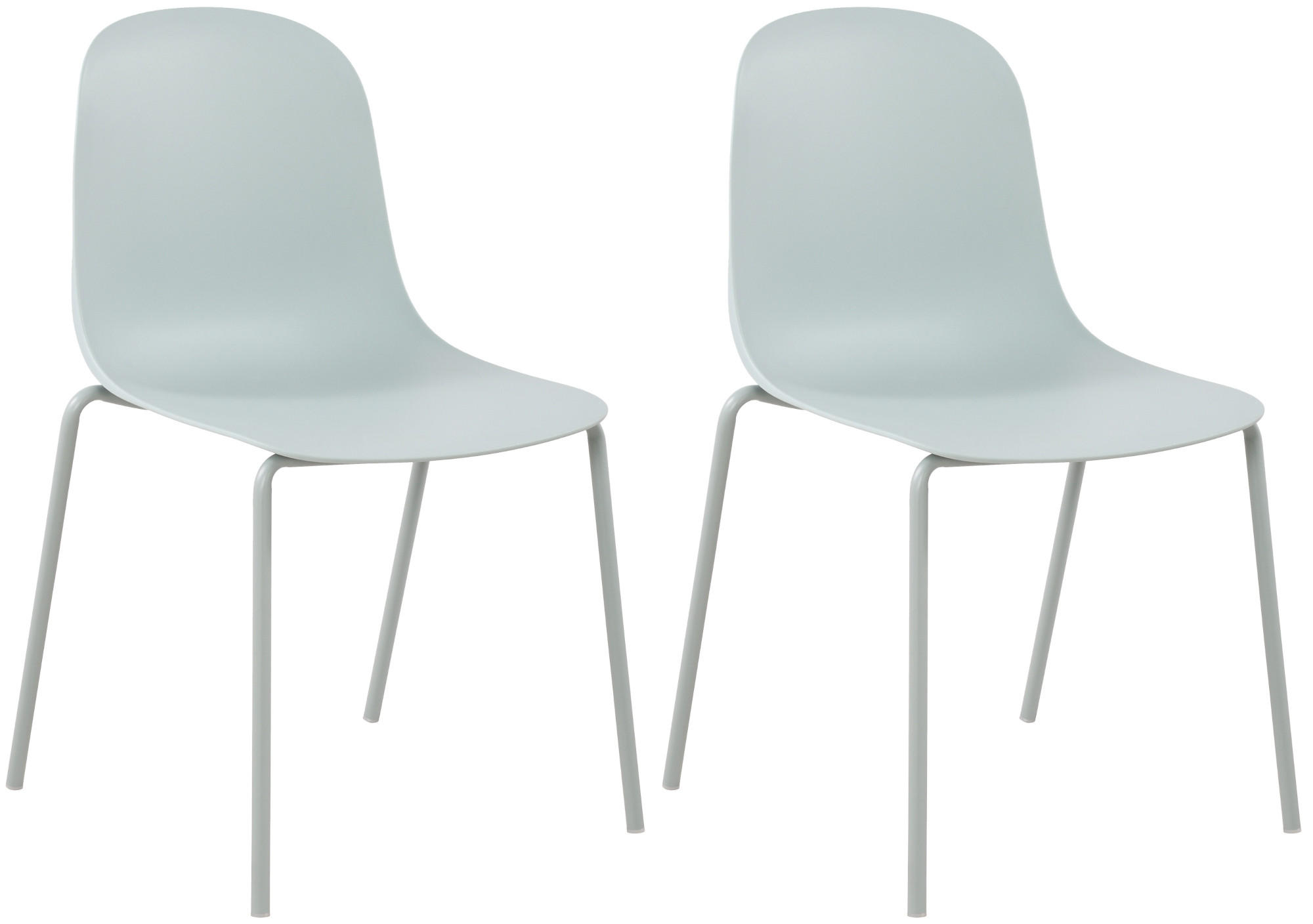 STAPELSTUHL 2er Set Kunststoff Türkis - Türkis, Kunststoff/Metall (51/85/53cm) - CLP