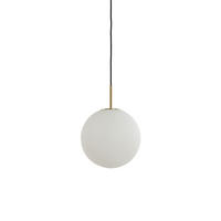 HÄNGELAMPE Medina Weiß Ø25/25 cm - Weiß, Glas (25/25/25cm) - Light & Living