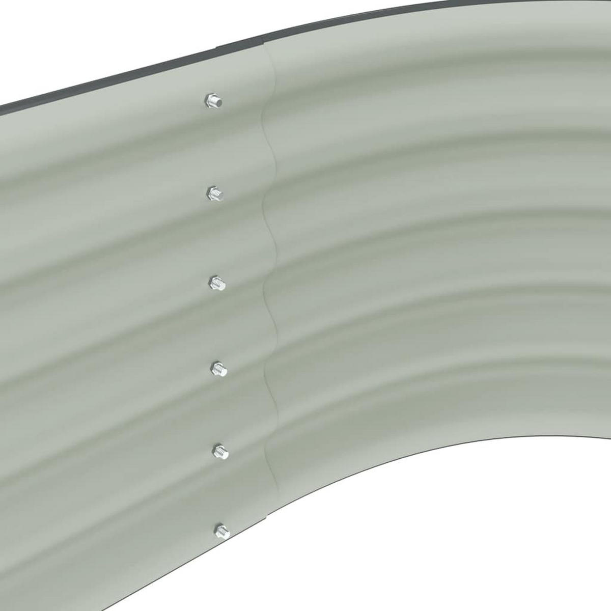 RUNDES Hochbeet für Garten BLUMO | Verzinkter Stahl | 160x80x44cm, Grau - Grau, Metall (160/44/80cm) - DELUKE