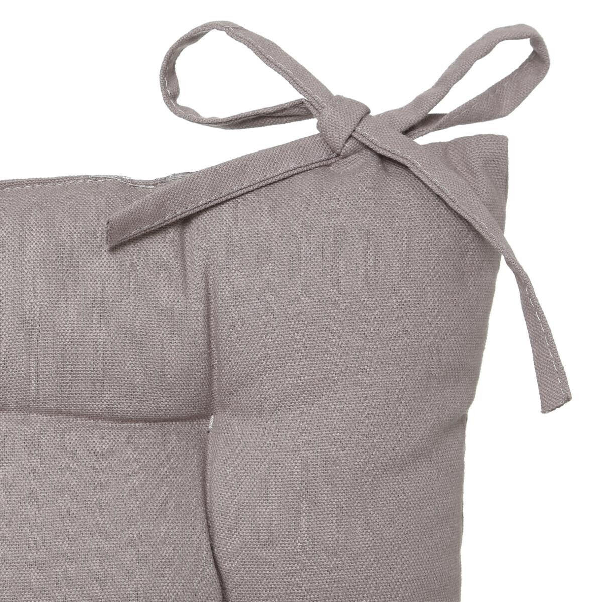 STUHLKISSEN grau mit Einband - Grau, Naturmaterialen (3cm) - Atmosphera Createur d´interieur