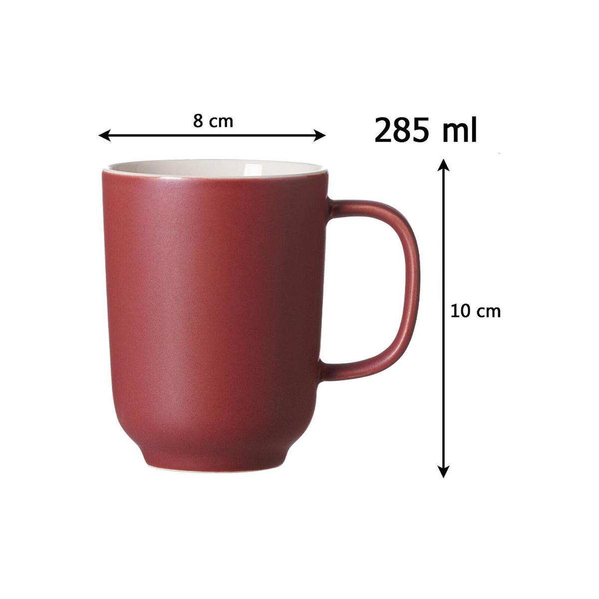 KAFFEEBECHER Jasper beere 285 ml 6er Set - Beere, Keramik (0.285L) - Ritzenhoff Breker