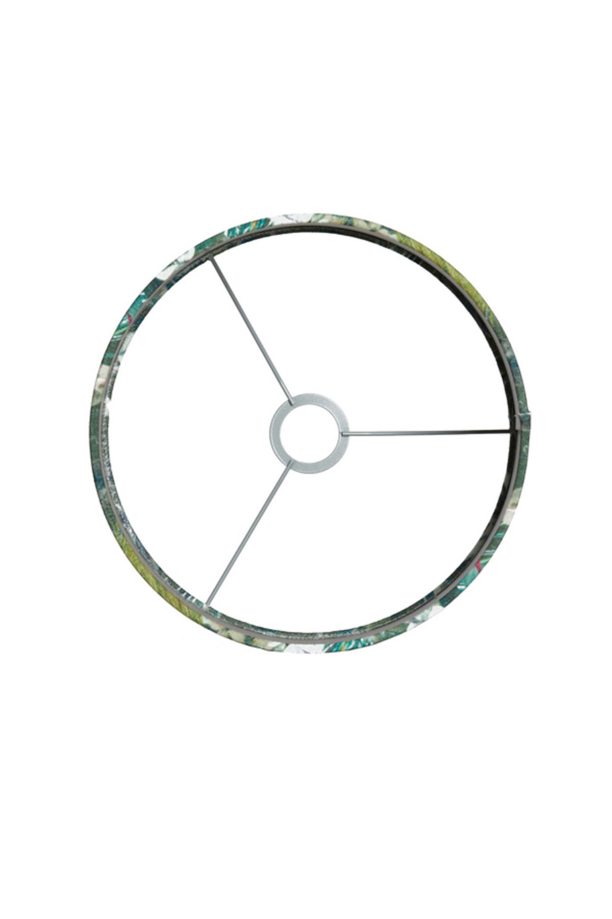 LAMPENSCHIRM Xenia flora Grün Ø20/15 cm - Grün, Textil (20/20/15cm) - Light & Living