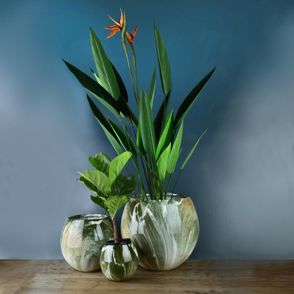 KUNSTBLUME Viridis grün 15/14/135 cm Kunststoff - Grün, Kunststoff (135cm) - Mondex