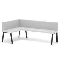 ECKBANK links MONO Y Kunstleder glatt, 128/168 cm Weiß - Weiß, Kunststoff/Textil (128/168cm) - Idohome