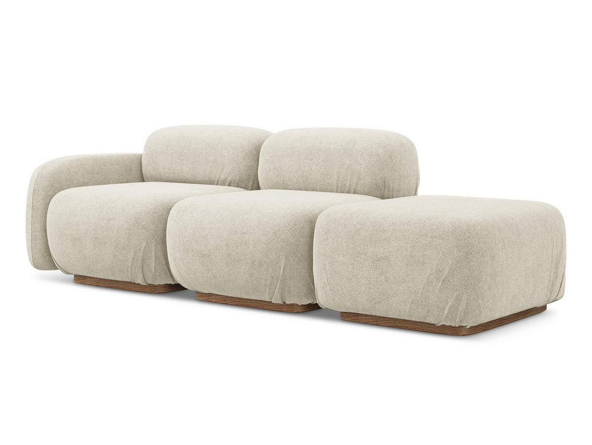 4-SITZER-SOFA Chenille Stoff Blau - Blau/Blaugrau, Kunststoff/Textil (319/70/89cm) - Makamii