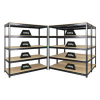 SCHWERLASTREGAL Bison 3er-Set mit 3x 200x180x60 cm 5 Fachböden Fachlast 600 kg Schwarz - Schwarz, Metall (540/200/60cm) - PROREGAL