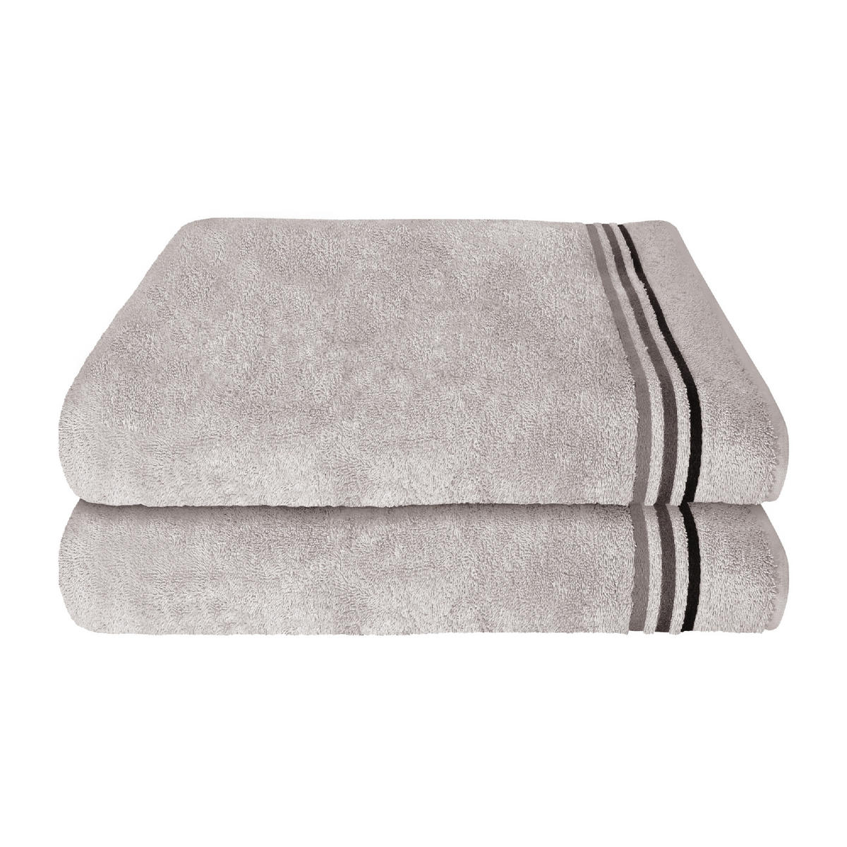 DUSCHTUCHSET Skyline Color - 2-teilig - 70 x 140 cm - Hellgrau - Hellgrau, Textil (70/140cm) - SCHIESSER