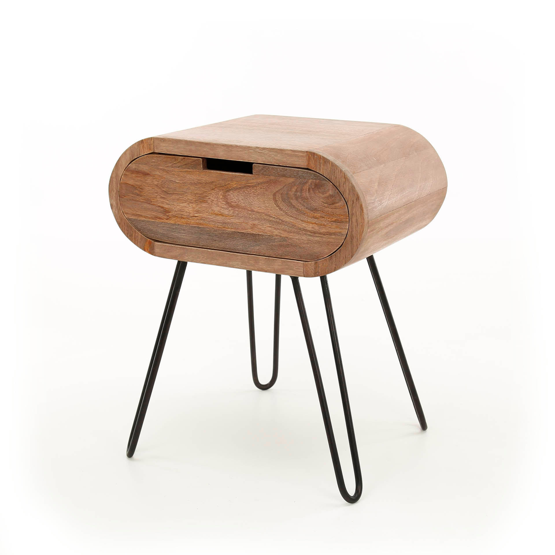 NACHTTISCH Fass Braun 50/35/60 cm - Braun, Holz (35/60/50cm) - Hoyz Collection