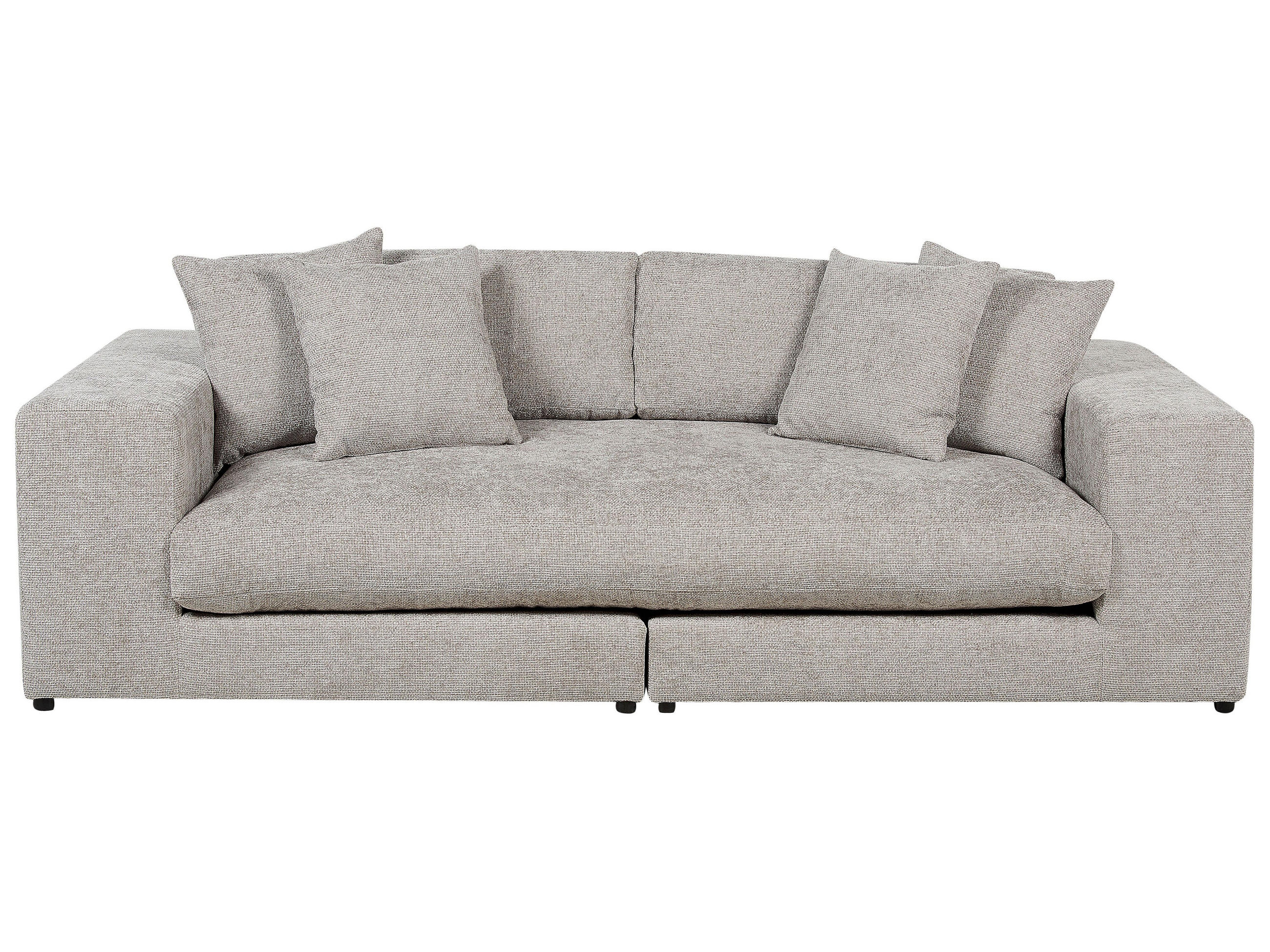 3-SITZER-SOFA taupe mit Kissen Glorvika - Beige, Textil (240/58/120cm) - Beliani