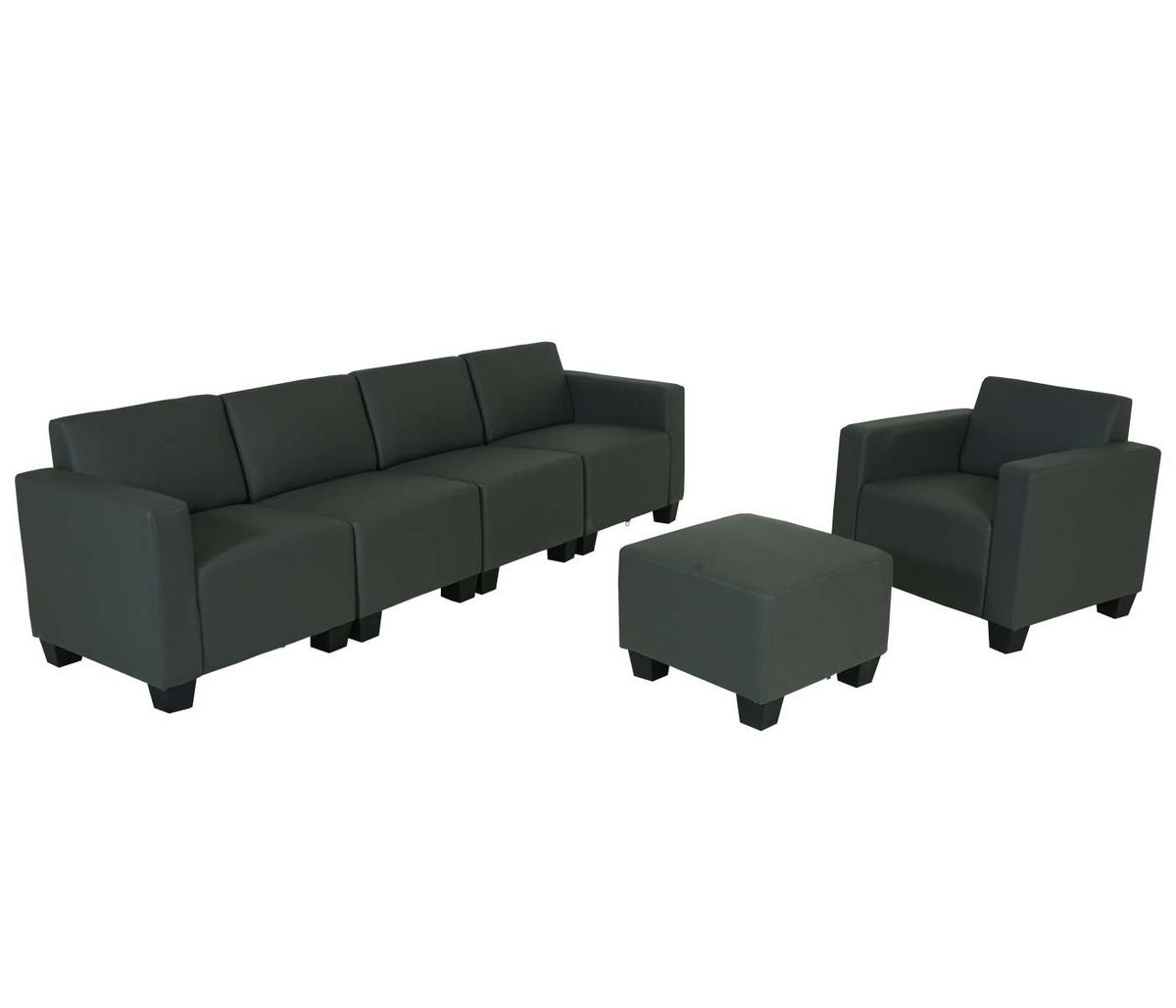 COUCH-GARNITUR Grau - Grau, Textil (193/76/72cm) - MCW