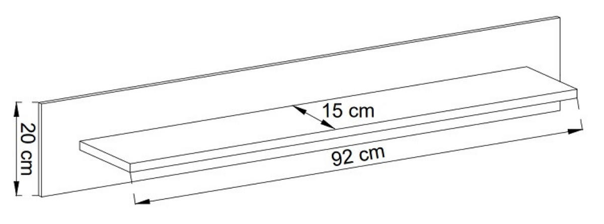 WOHNWAND Weiß Riviera Eiche Nordan Mit LED Mit Regalen - Eichefarben/Weiß, Holzwerkstoff (305/197/40cm) - Sepro Meble