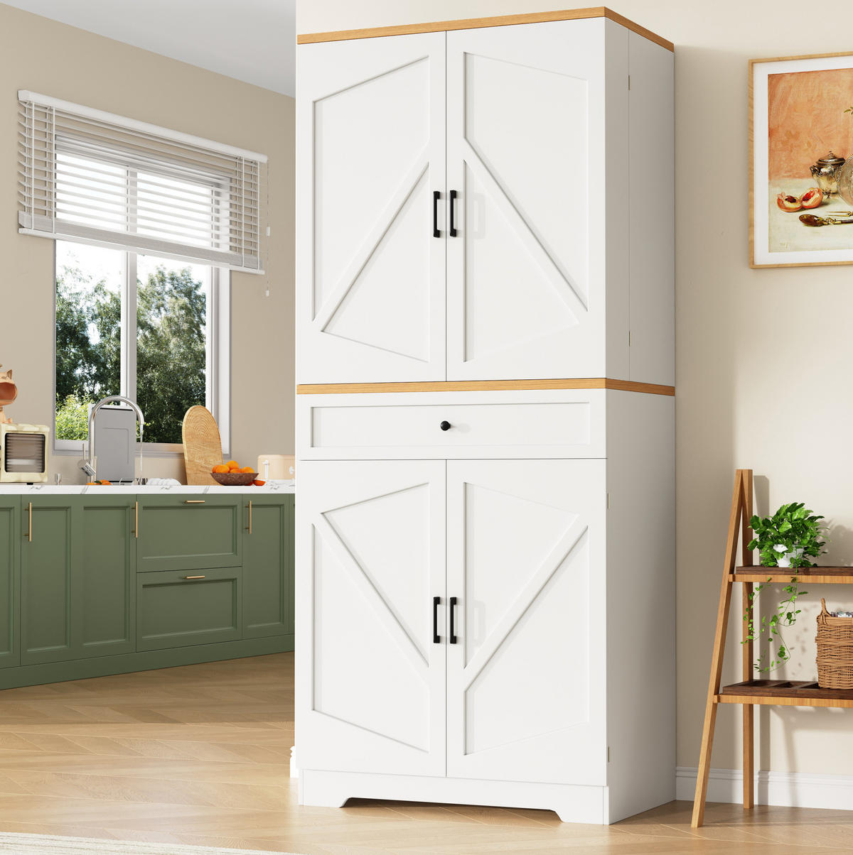 BUFFET 80/180/40 cm Weiß aus MDF mit Kippschutz - Weiß, Holzwerkstoff (40/180/80cm) - OKMYHOME