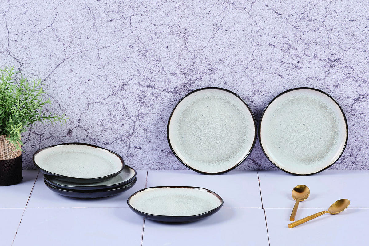 TELLER Iris Ø16cm - 6er-Set - Elfenbeinweiß - Weiß, Keramik (16cm) - Björn