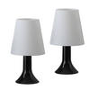 TISCHLEUCHTE FYRN 24.5/13/9 cm（2er-set） - Schwarz, Metall (9/24.5/13cm) - ZMH