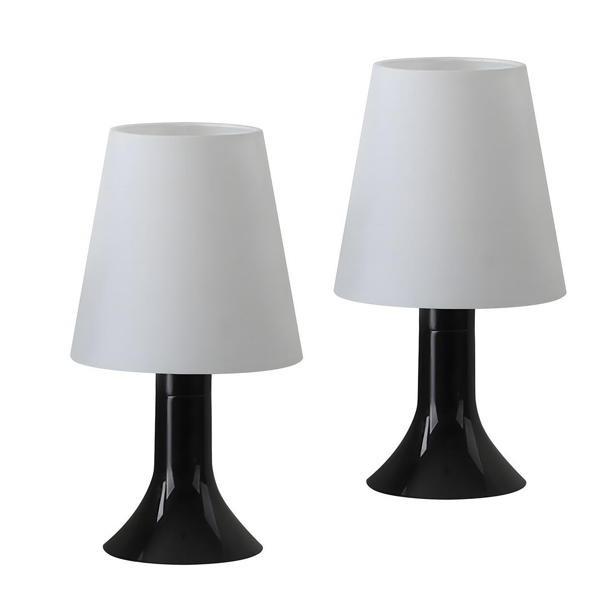 TISCHLEUCHTE FYRN 24.5/13/9 cm（2er-set） - Schwarz, Metall (9/24.5/13cm) - ZMH