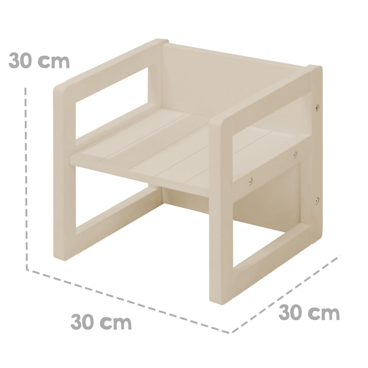 SITZHOCKER - Kaschmir, Holzwerkstoff (30/30/30cm) - Roba
