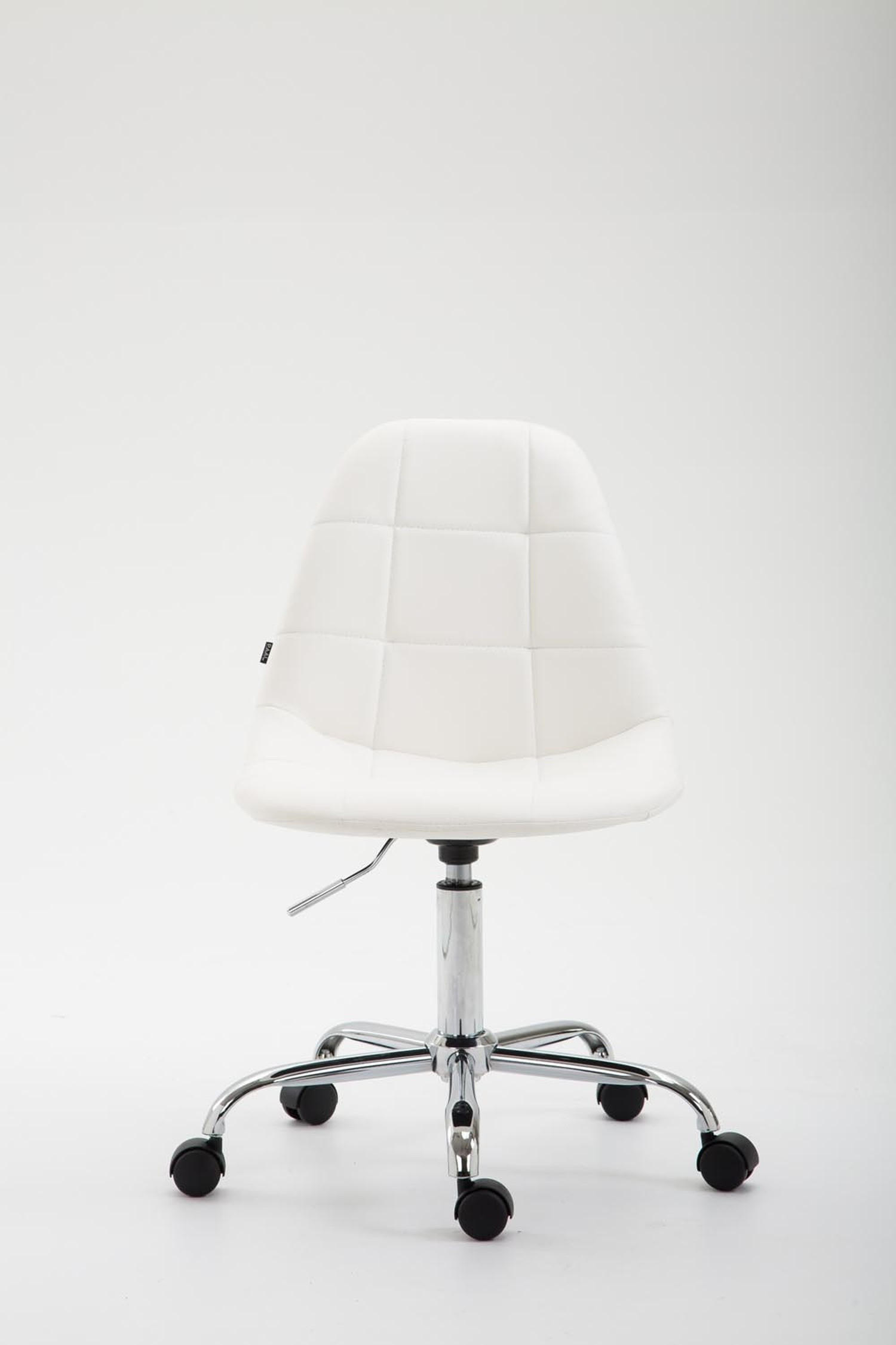 BÜROSTUHL Rhein, Kunstleder Weiß - Weiß, Textil/Metall (47/89/56cm) - TPFLiving