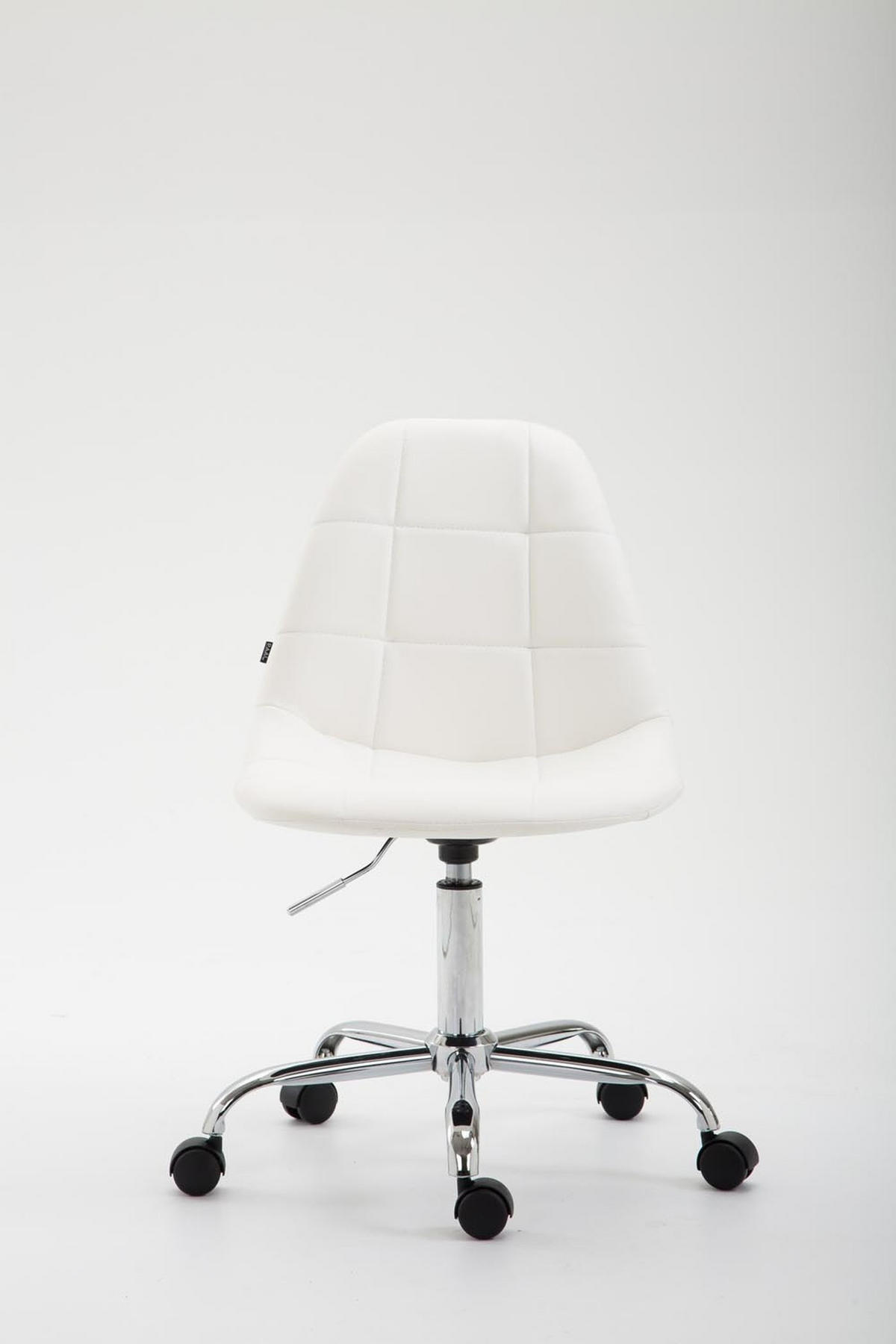 BÜROSTUHL Rhein, Kunstleder Weiß - Weiß, Textil/Metall (47/89/56cm) - TPFLiving