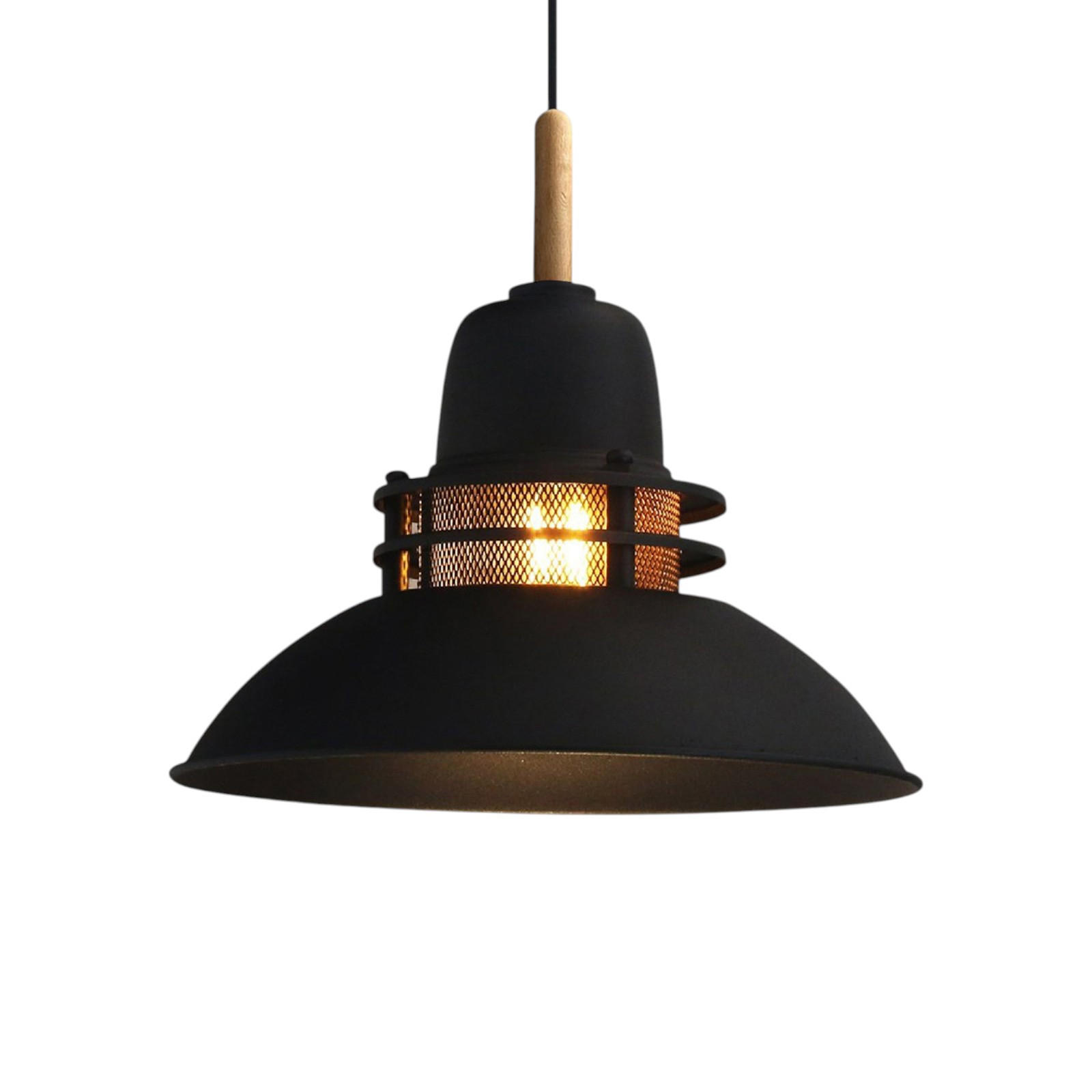 Bamyum Pendelleuchte Schwarz 34x28x28 cm