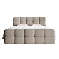 BOXBETT Cloudy Grau-Beige Boucle-Bezug 160/200 cm - Greige, Textil (160/200cm) - Selsey