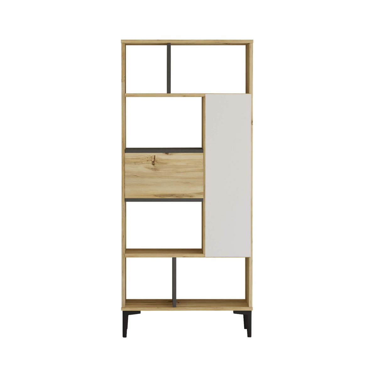 BÜCHERREGAL Hellbraun 25/72/163,5 cm - Braun, Holzwerkstoff (72/163.5/25cm) - Mobili Rebecca